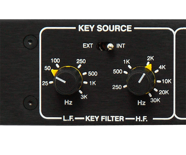 Close up of the DL241 key source section controls