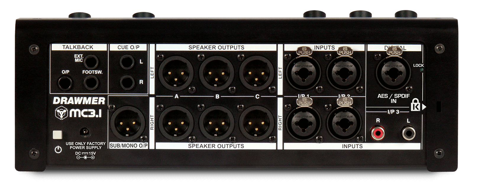 View of the rear connectors of the MC3.1