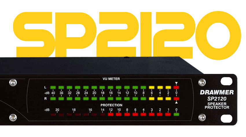 Close up of the SP2120 meters with the logo above in yellow