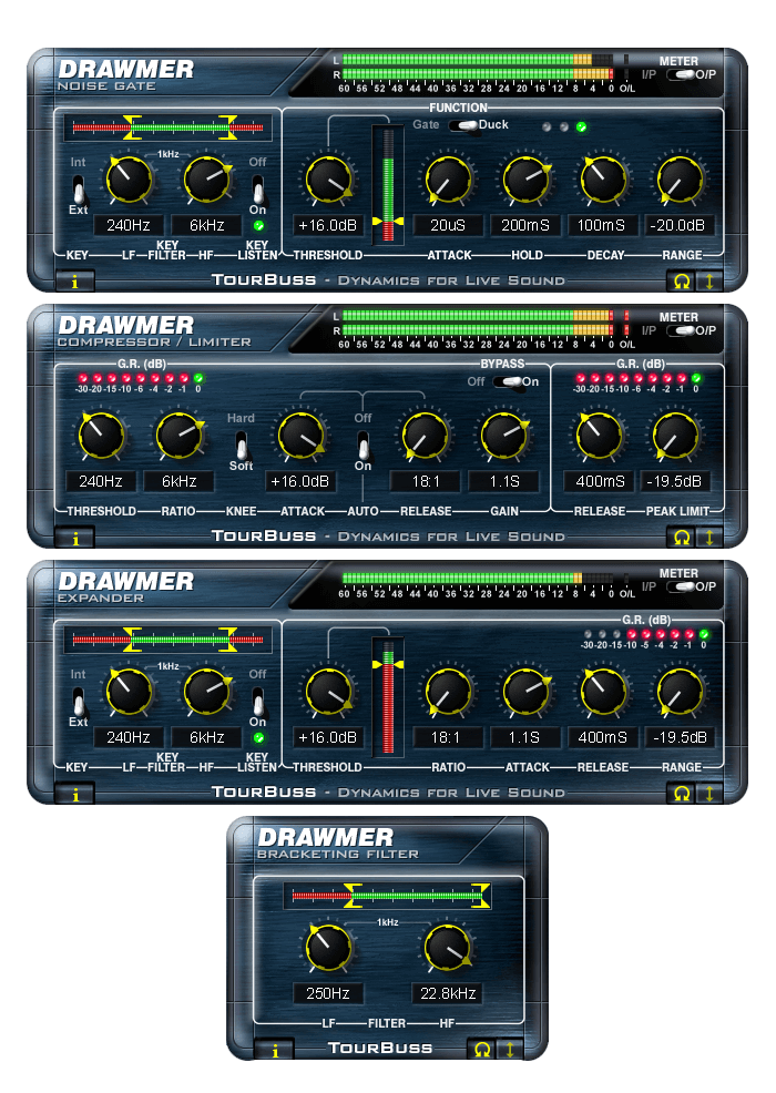 All of the TourBuss plugins stacked